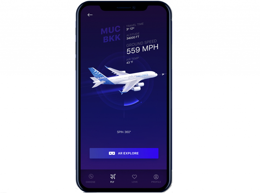 Airbus has launched a new iflyA380 augmented reality iOS app, an enhancement to its existing iflyA380.com booking assistant website. 