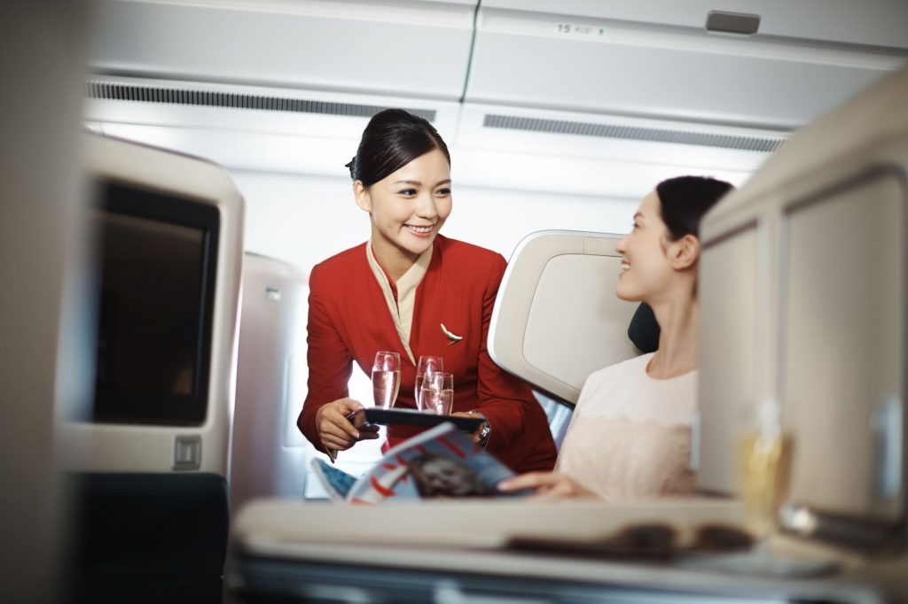 Cathay Pacific business class