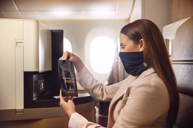 Etihad Offers Premium Travellers Snood-styled Facemasks