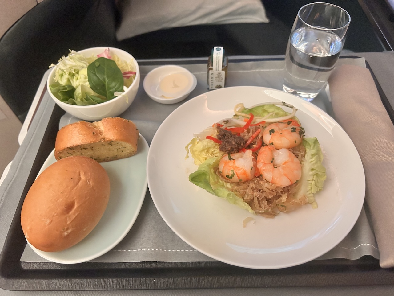Nick Walton enjoys Cathay Pacific's long-haul business class on a short hop from Seoul to Hong Kong.
